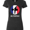 France Female Black T-Shirt