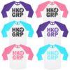 Pink / Purple / Teal Raglan Triblend