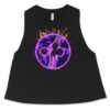 Logo Black / Pink Flame Crop Racerback Tank – Diablo Collection