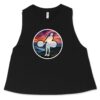 Logo Black Smokey Mountain Sunset Crop Racerback Tank