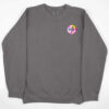 Gray/Color Splash Pocket Logo Garment Dyed Crew Sweatshirt