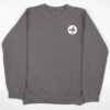Gray/White Pocket Logo Garment Dyed Crew Sweatshirt