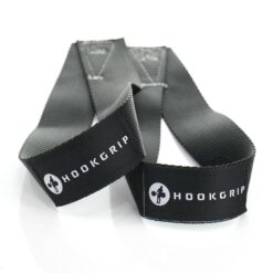 Terrific Triangles Black Black/White weightlifting straps (1.5" Nylon)