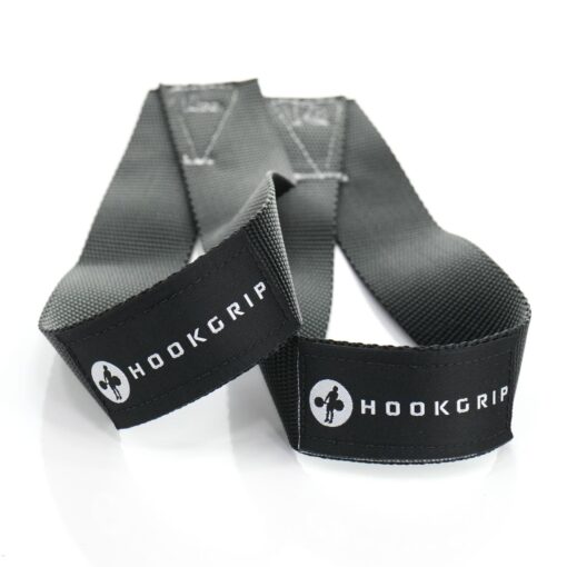 Terrific Triangles Black Black/White weightlifting straps (1.5" Nylon)