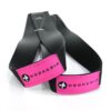 Terrific Triangles Black Pink/Black/White weightlifting straps (1.5" Nylon)