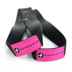 Terrific Triangles Black Pink/Black/White weightlifting straps (1.5" Nylon)