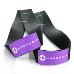 Terrific Triangles Black Purple/White weightlifting straps (1.5" Nylon)