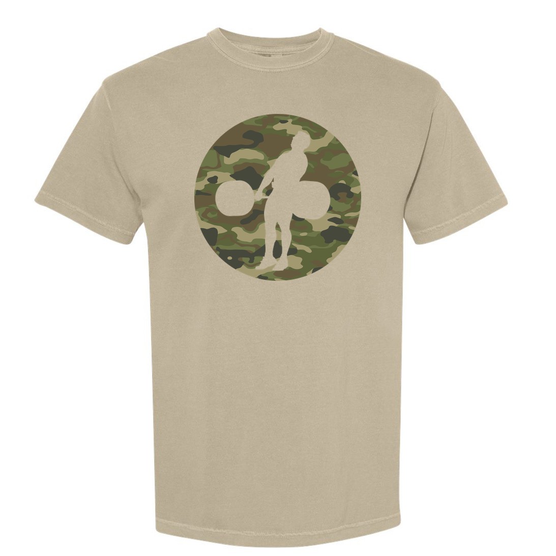 Logo Khaki / Green Camo (Comfort Colors 100% Cotton)