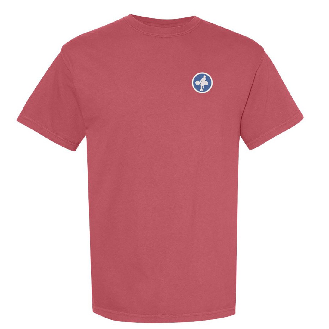 Embroidered Pocket Logo Crimson / Blue White (Comfort Colors 100% Cotton)