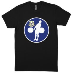 Connecticut Black T-Shirt (60/40 Blend Tee)