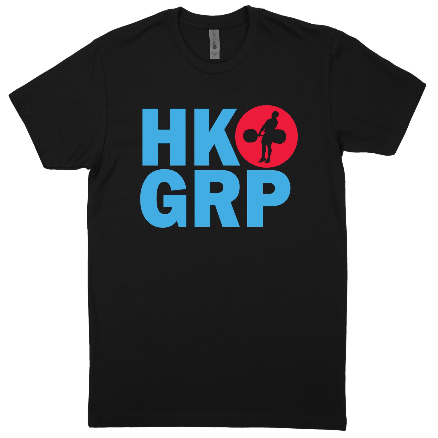 HKGRP Black / Baby Blue / Red T-Shirt (60/40 Blend Tee)