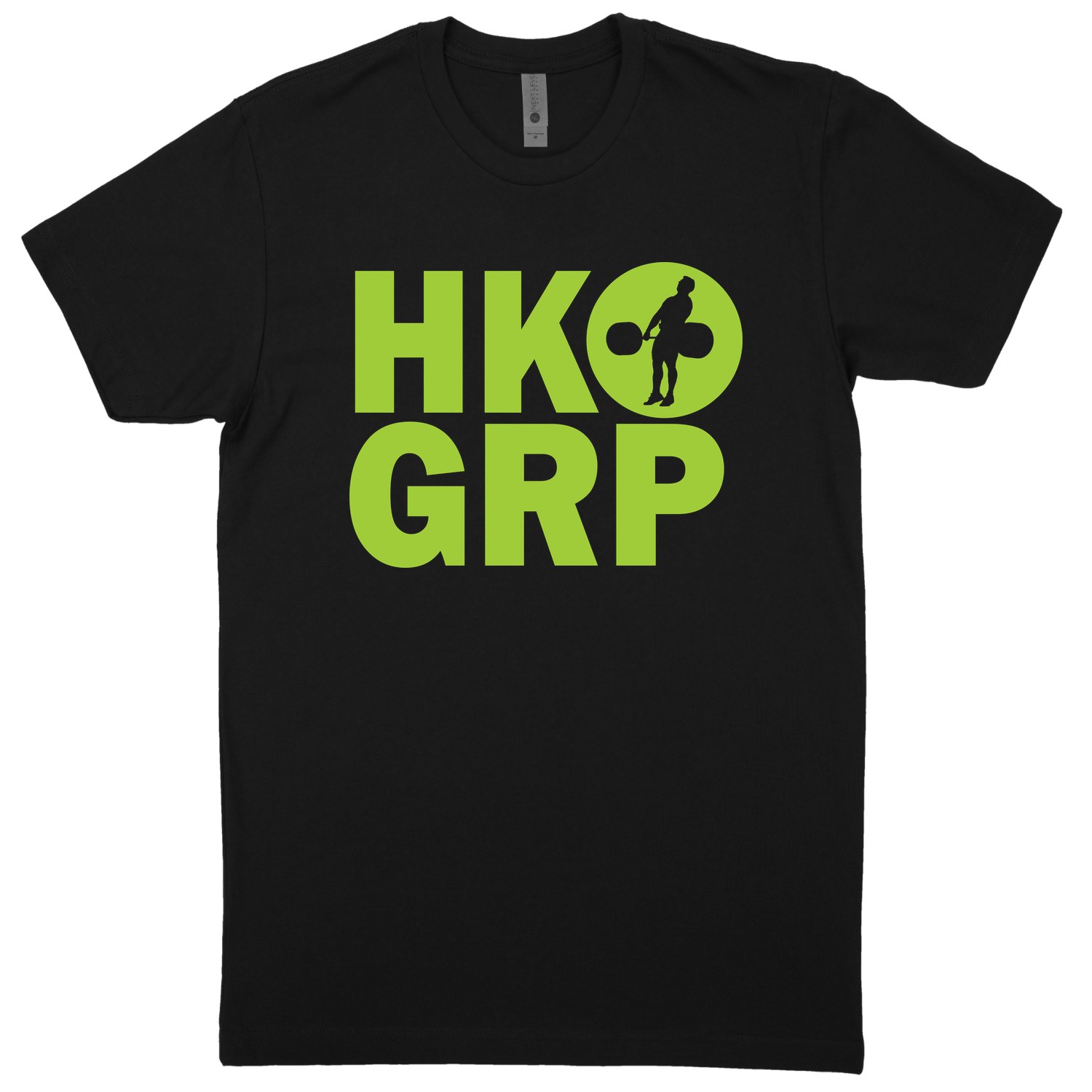 HKGRP Black / Lime Green T-Shirt (60/40 Blend Tee)
