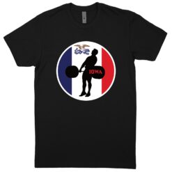 Iowa Black T-Shirt (60/40 Blend Tee)
