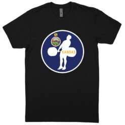 Kansas Black T-Shirt (60/40 Blend Tee)