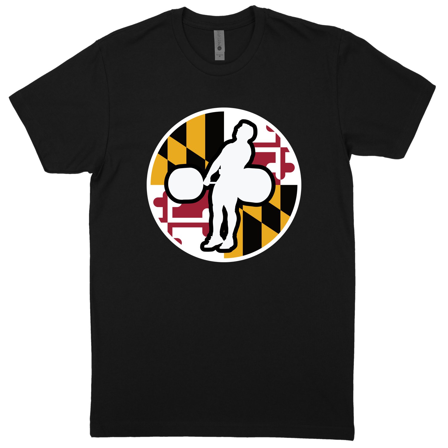 Maryland Black T-Shirt (60/40 Blend Tee)