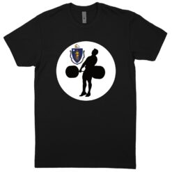Massachusetts Black T-Shirt (60/40 Blend Tee)