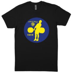 Oregon Black T-Shirt (60/40 Blend Tee)