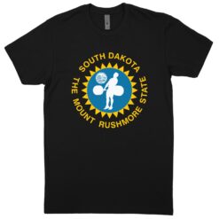South Dakota Black T-Shirt (60/40 Blend Tee)