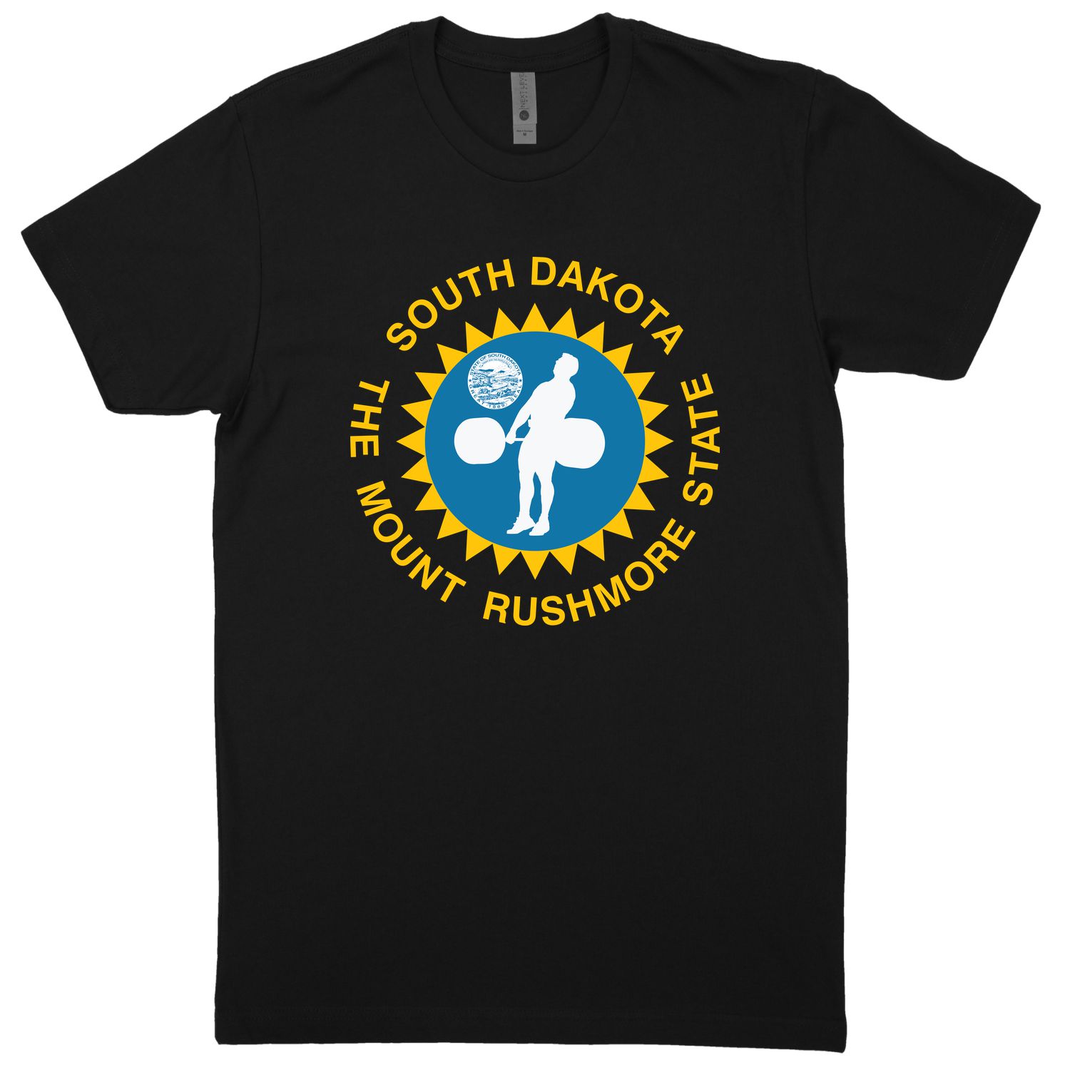 South Dakota Black T-Shirt (60/40 Blend Tee)